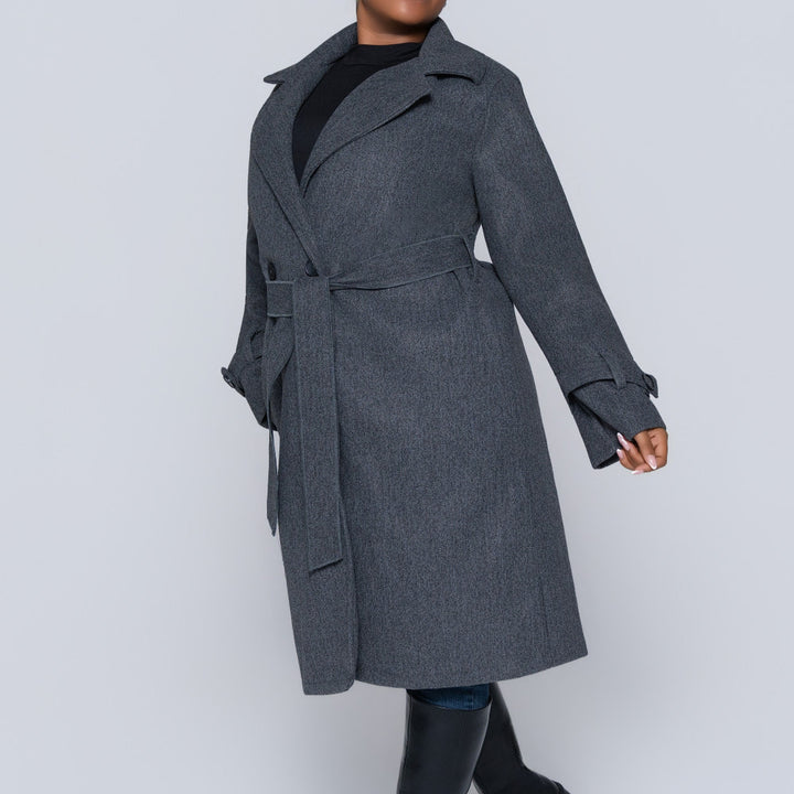 Charcoal Melange Melton Jacket