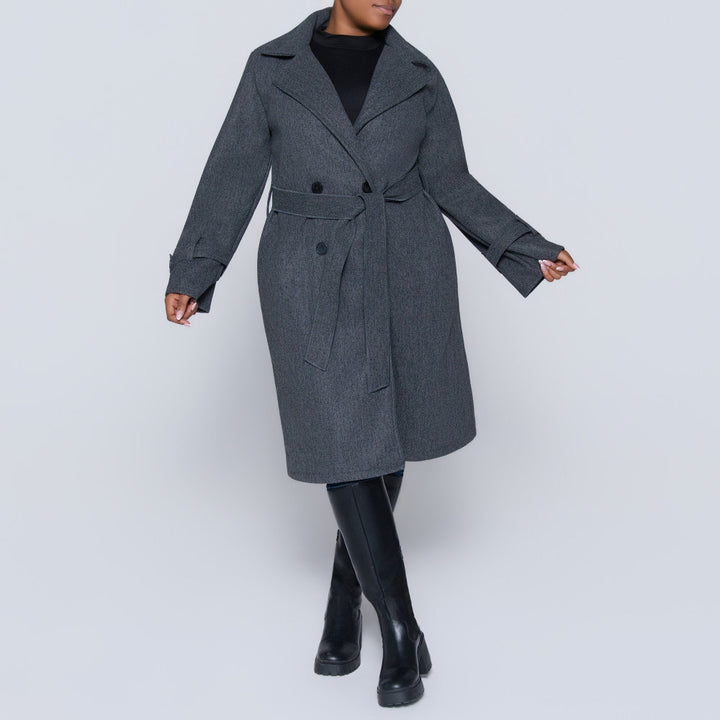 Charcoal Melange Melton Jacket