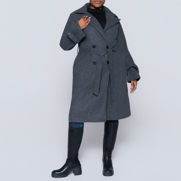 Charcoal Melange Melton Jacket