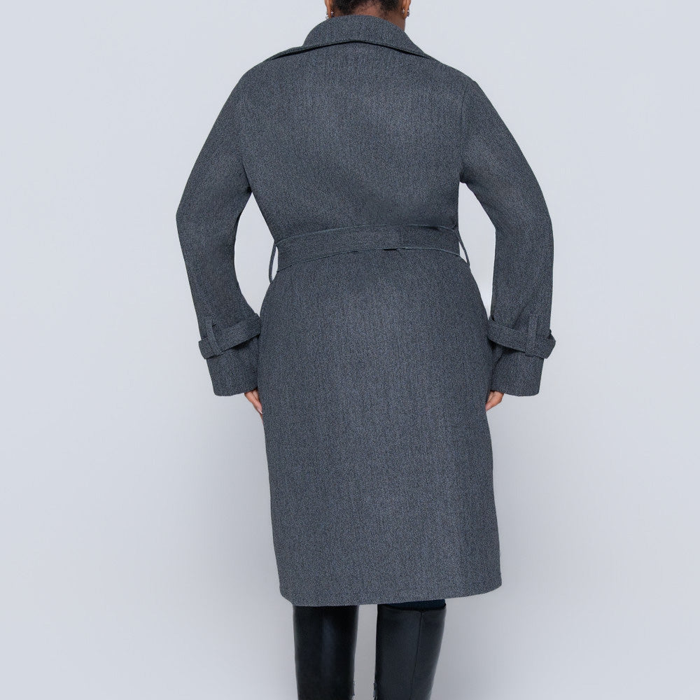 Charcoal Melange Melton Jacket