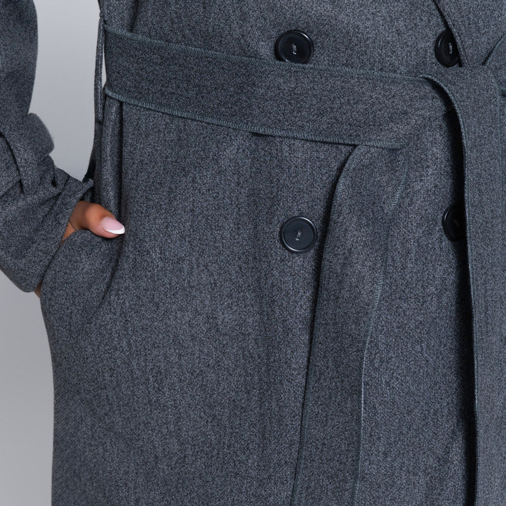Charcoal Melange Melton Jacket