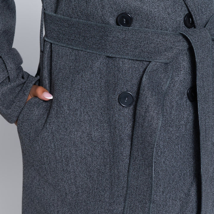 Charcoal Melange Melton Jacket