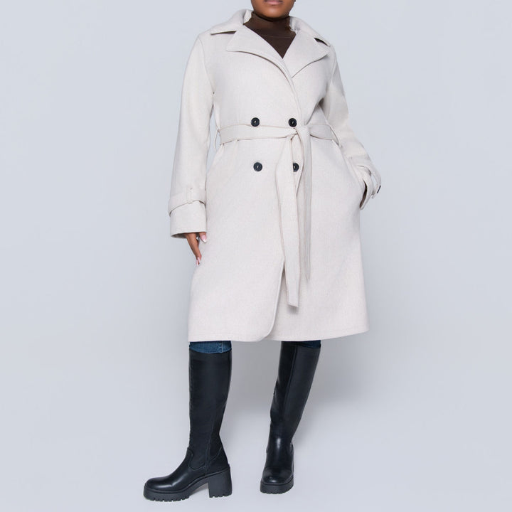 Oatmeal Melange Melton Jacket