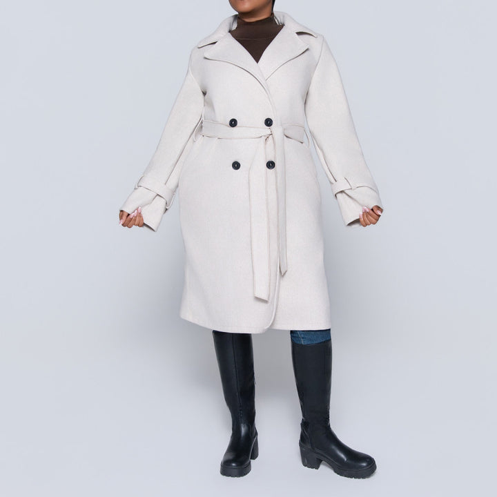 Oatmeal Melange Melton Jacket