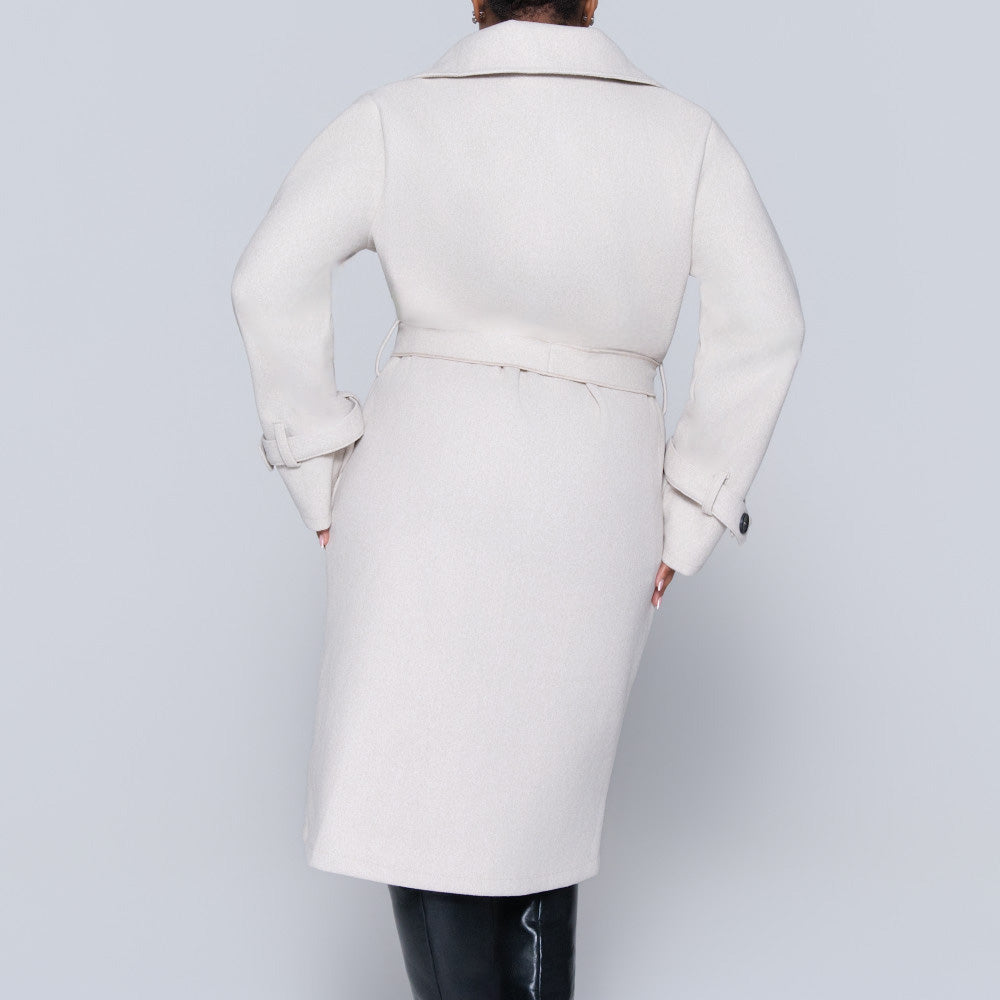 Oatmeal Melange Melton Jacket