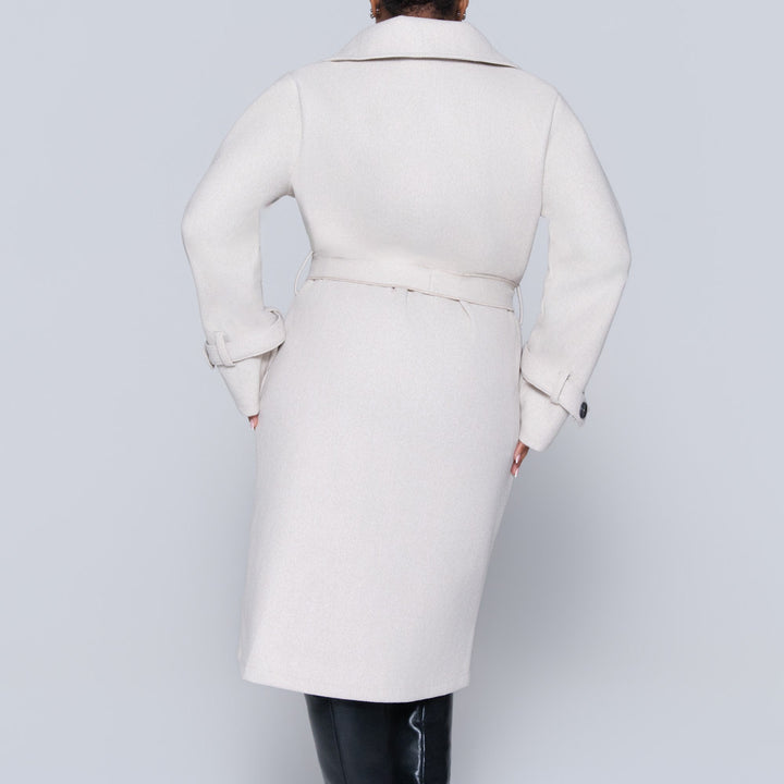 Oatmeal Melange Melton Jacket