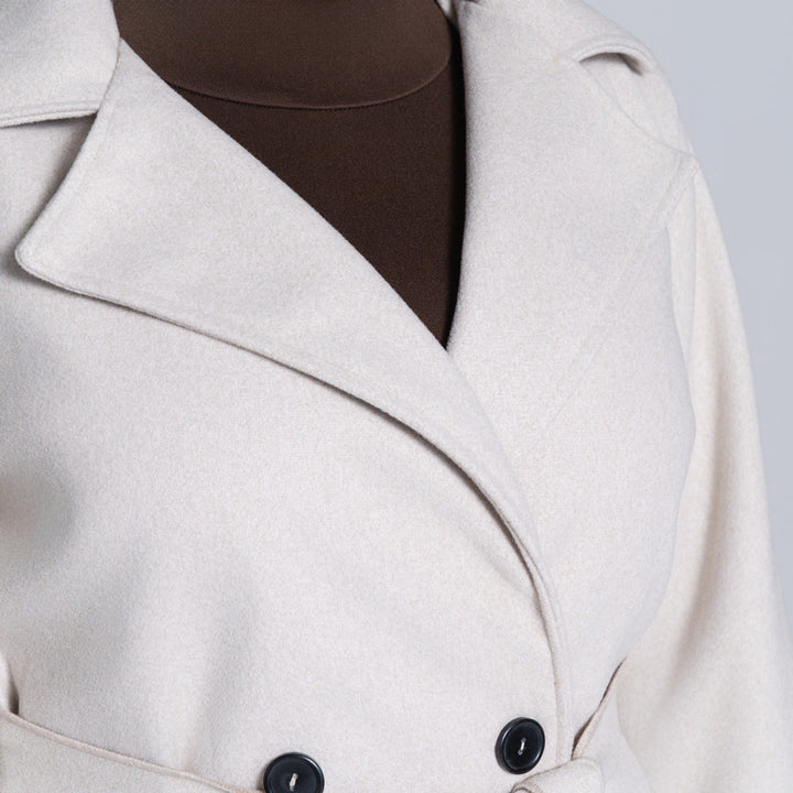 Oatmeal Melange Melton Jacket