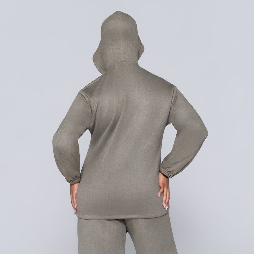 Olive Suede Hooded Zipper Top – Fashion World ZA