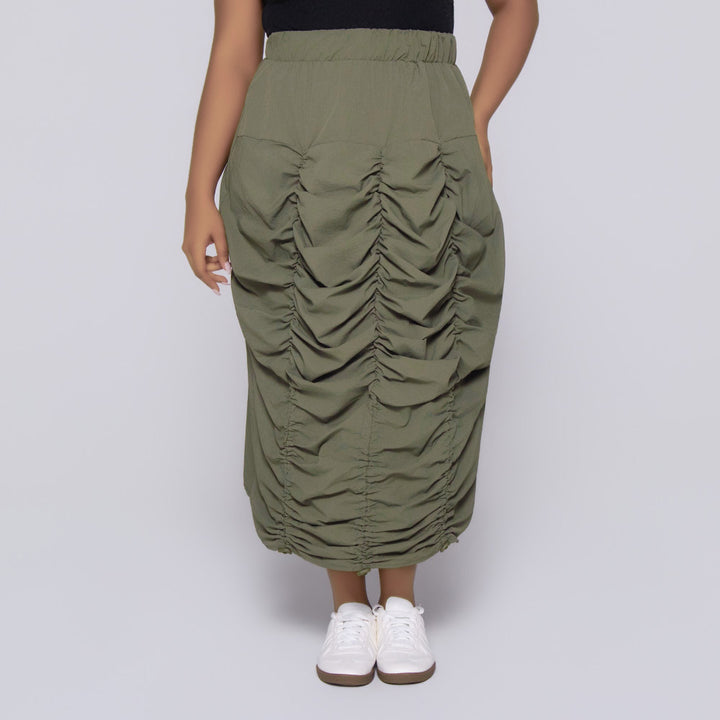 Olive Teslon Skirt
