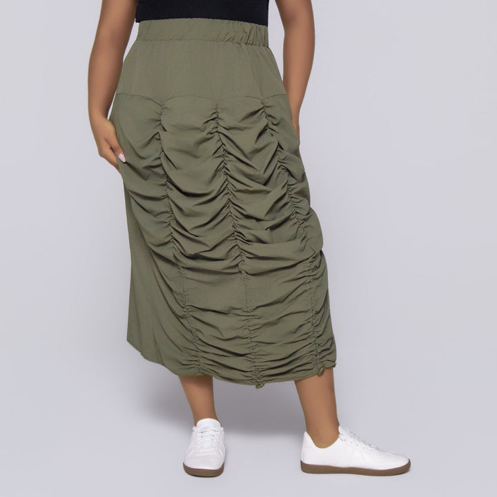 Olive Teslon Skirt