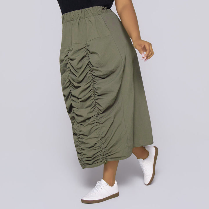 Olive Teslon Skirt