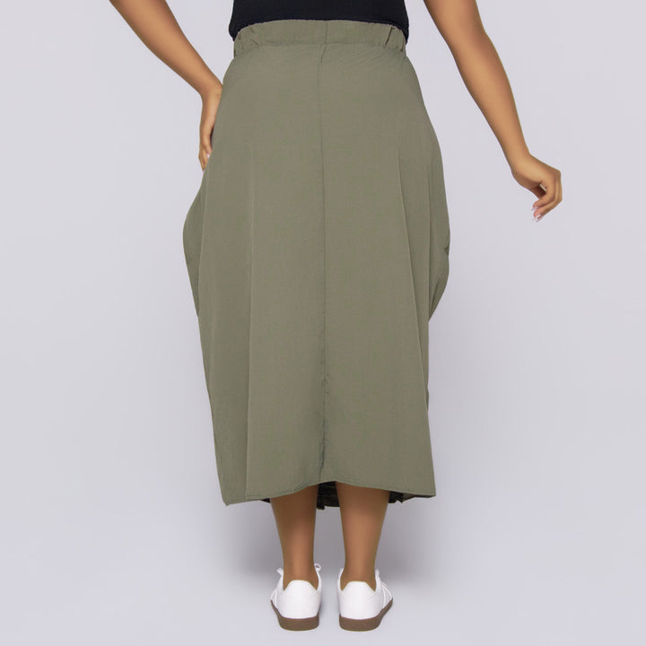 Olive Teslon Skirt