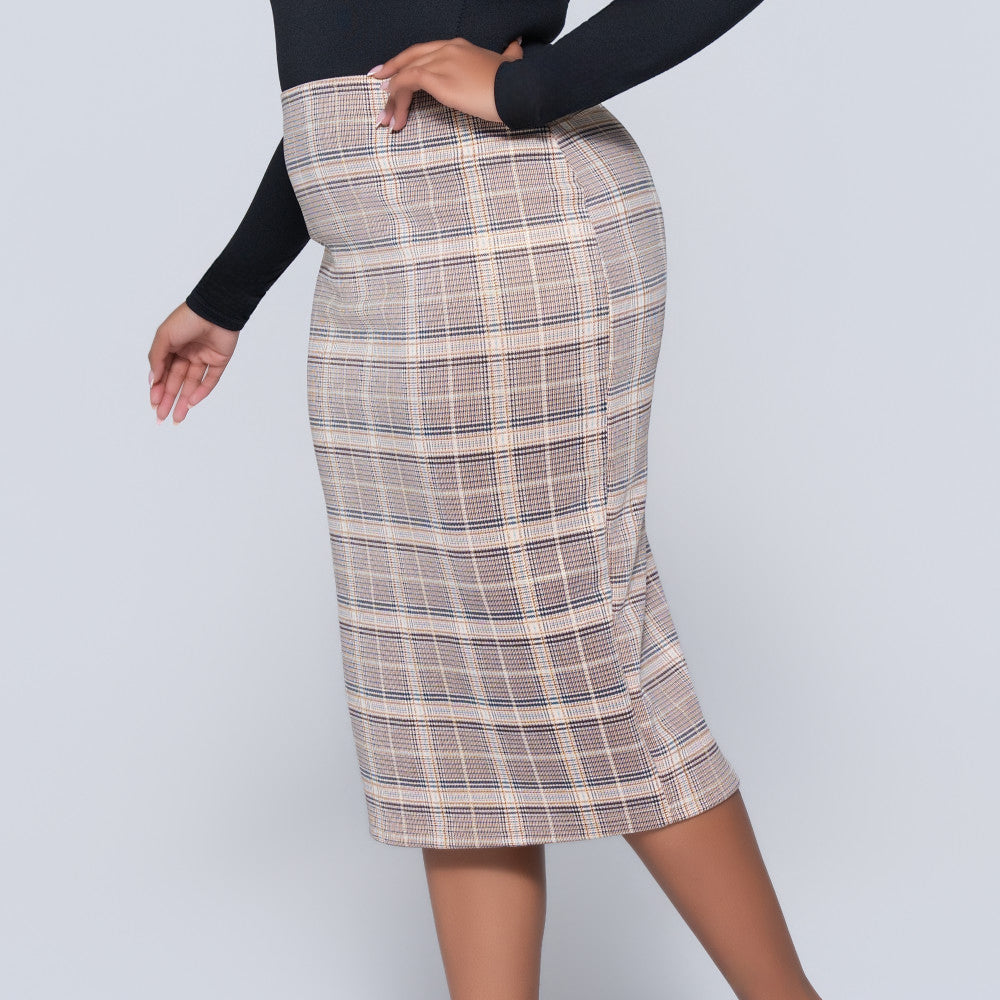 Foil Print Scuba Skirt