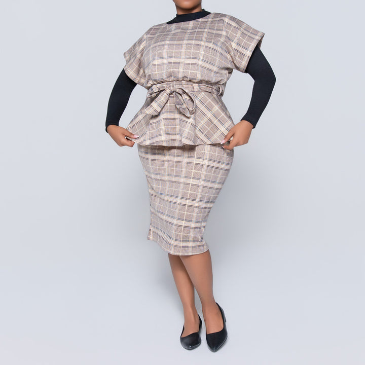 Foil Print Scuba Skirt