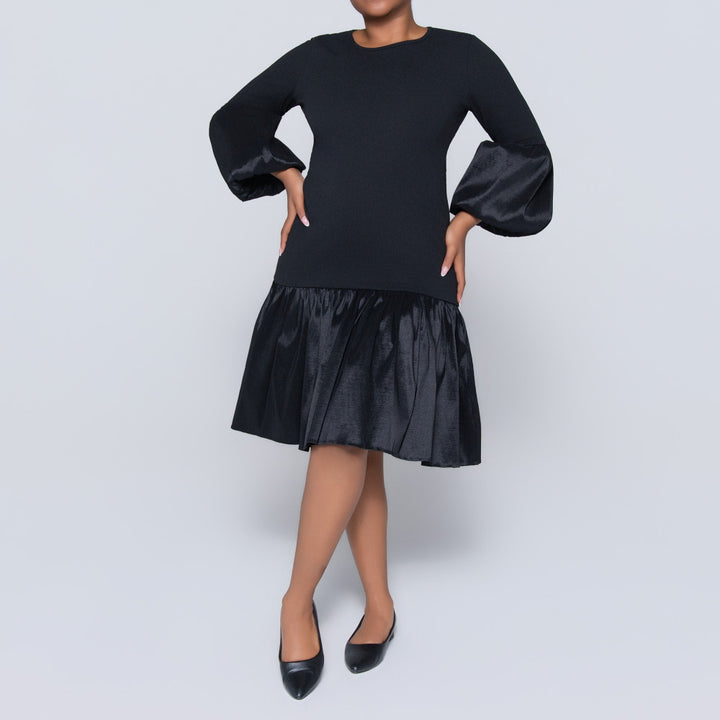 Crepe Scuba Black Dress