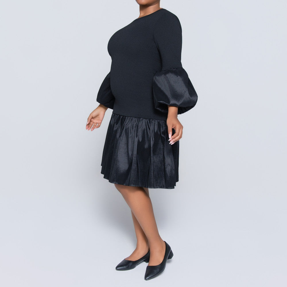Crepe Scuba Black Dress