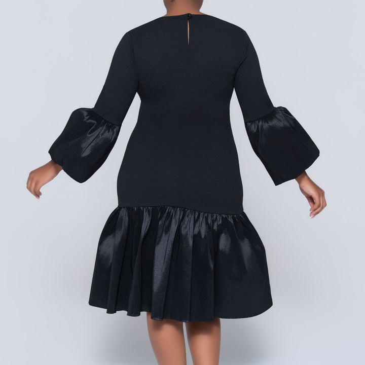 Crepe Scuba Black Dress