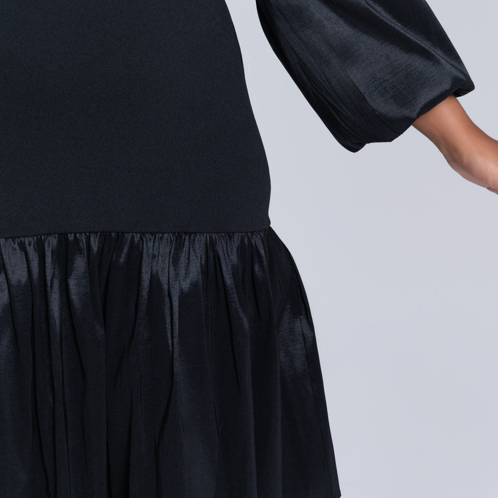Crepe Scuba Black Dress