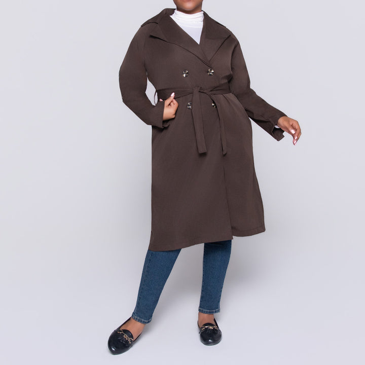 Choc Long Sleeve Plain Twill Jacket