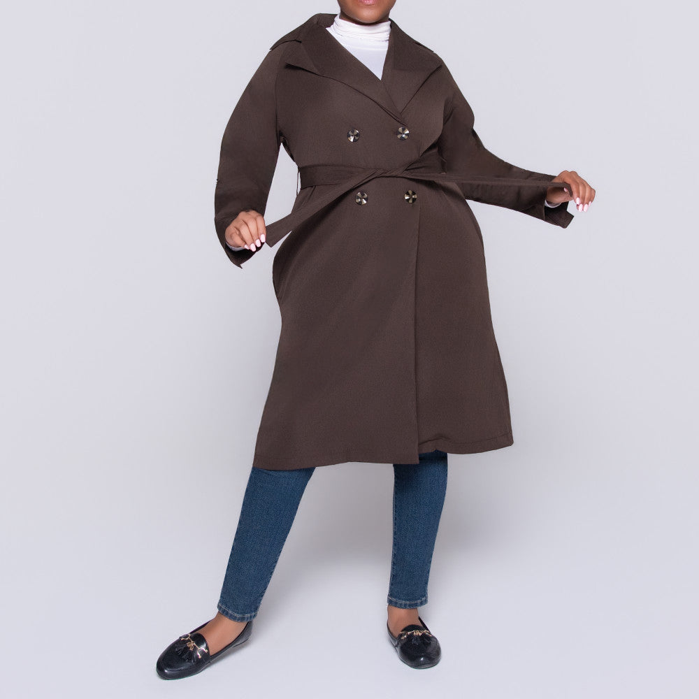 Choc Long Sleeve Plain Twill Jacket