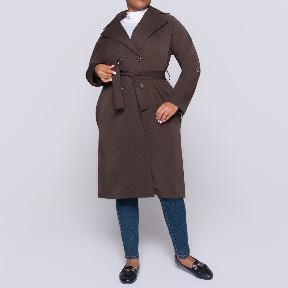 Choc Long Sleeve Plain Twill Jacket