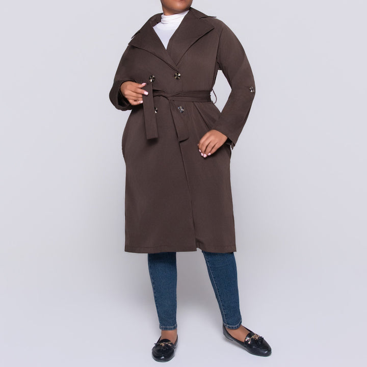 Choc Long Sleeve Plain Twill Jacket