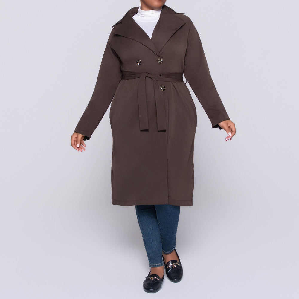 Choc Long Sleeve Plain Twill Jacket