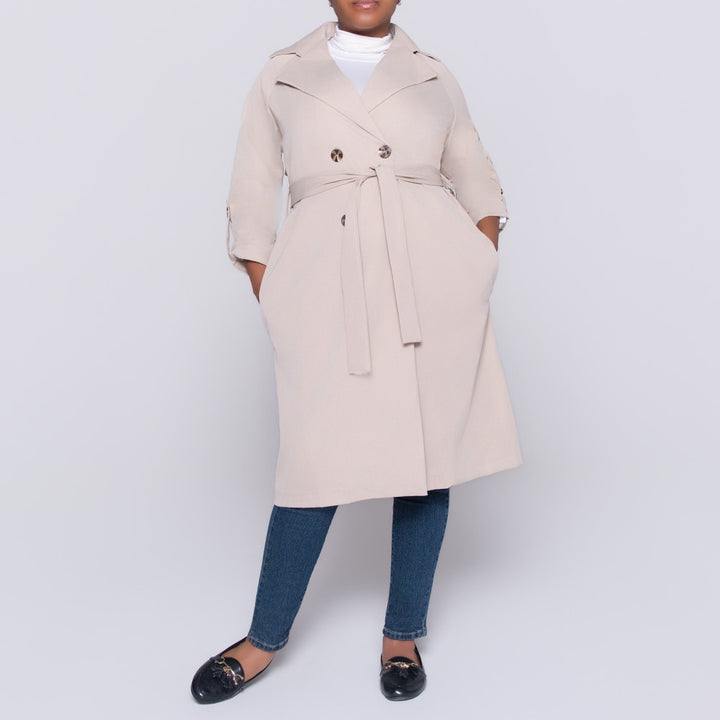 Stone Long Sleeve Plain Twill Jacket