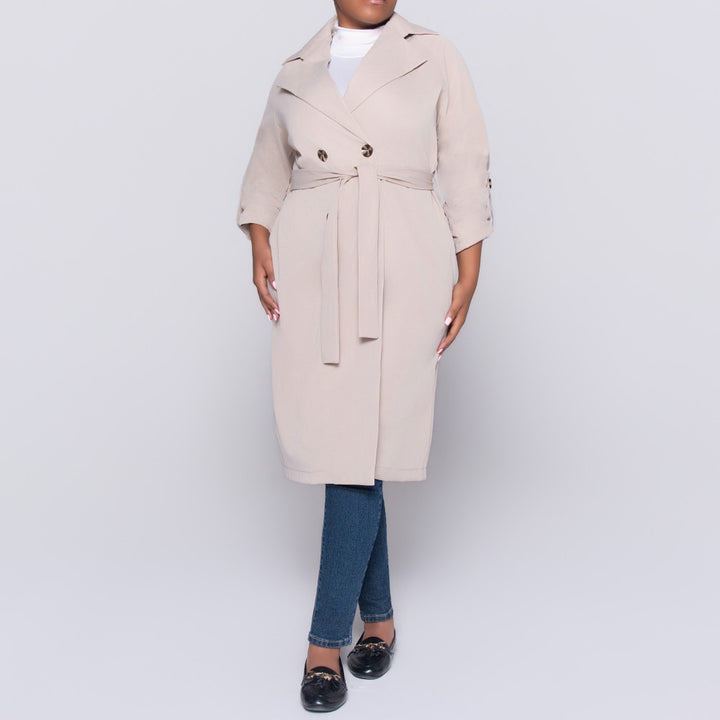 Stone Long Sleeve Plain Twill Jacket