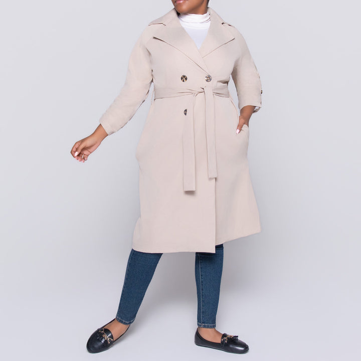 Stone Long Sleeve Plain Twill Jacket