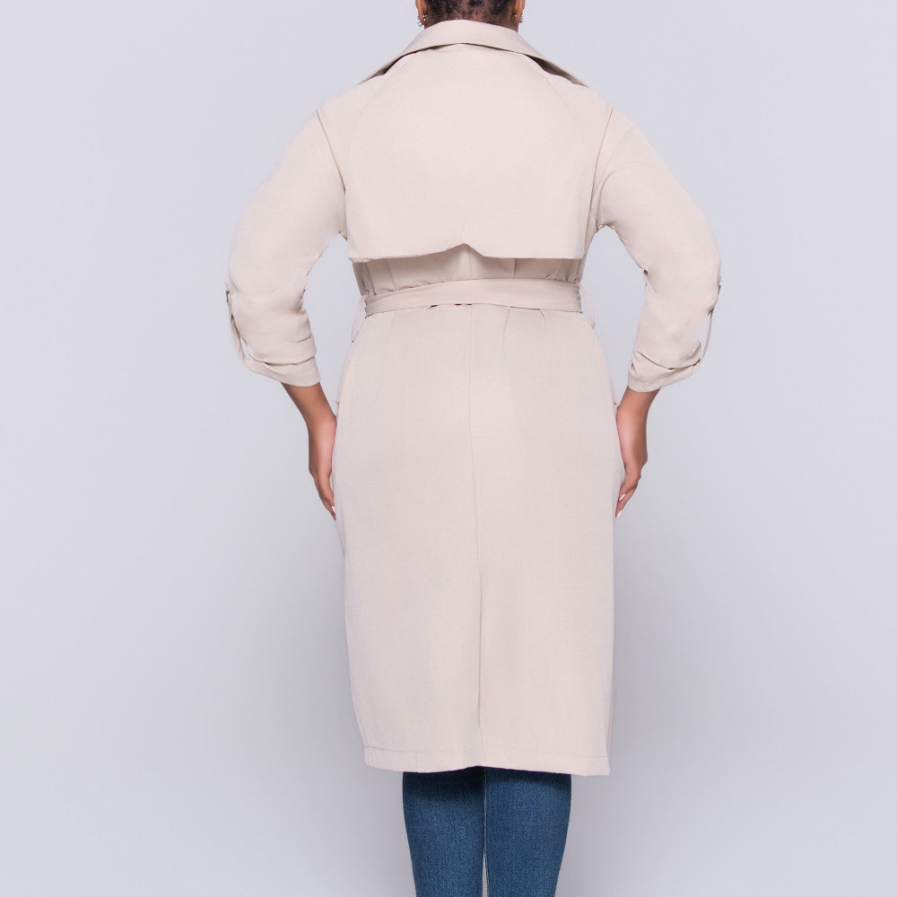 Stone Long Sleeve Plain Twill Jacket