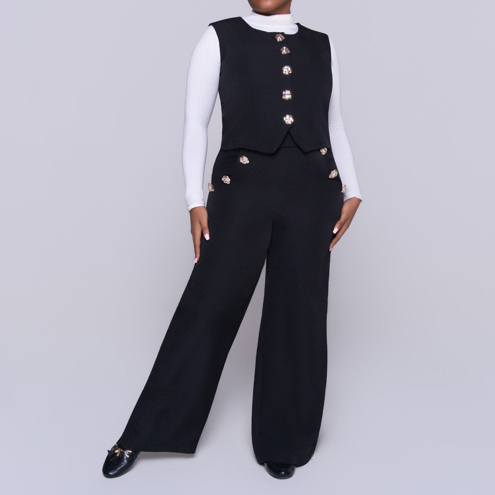 Black Barbie Twill Formal Pants