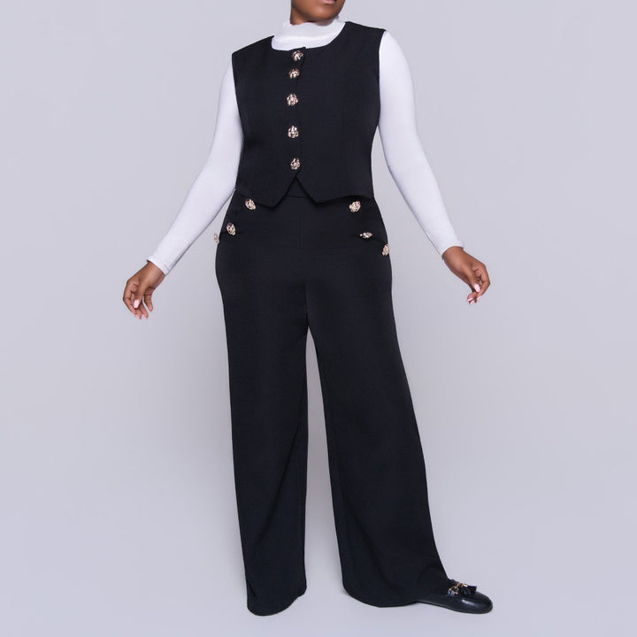 Black Barbie Twill Formal Pants