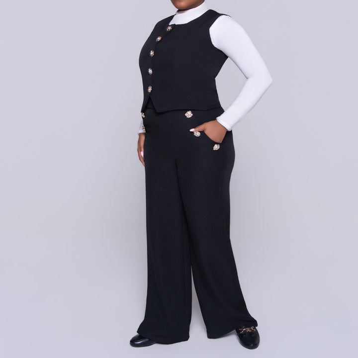 Black Barbie Twill Formal Pants