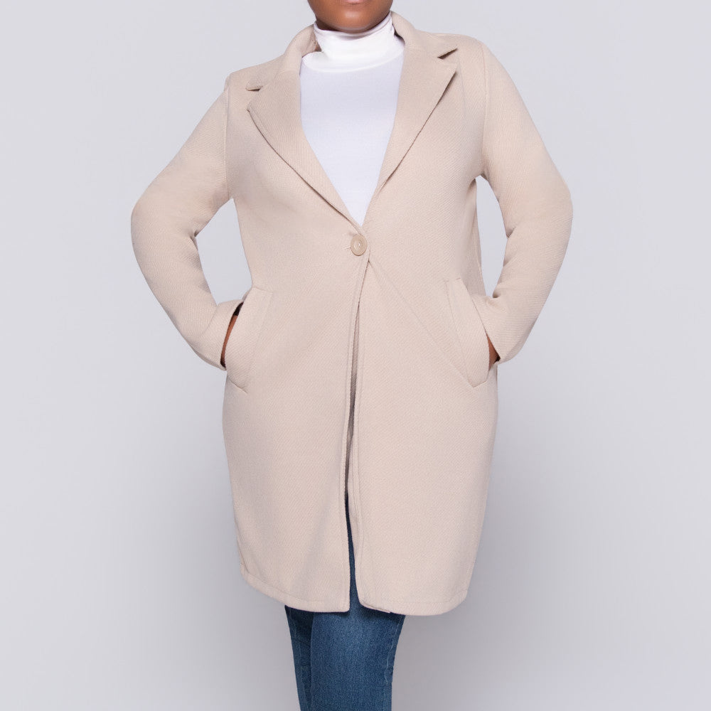 Stone Long Sleeve Melton Jacket