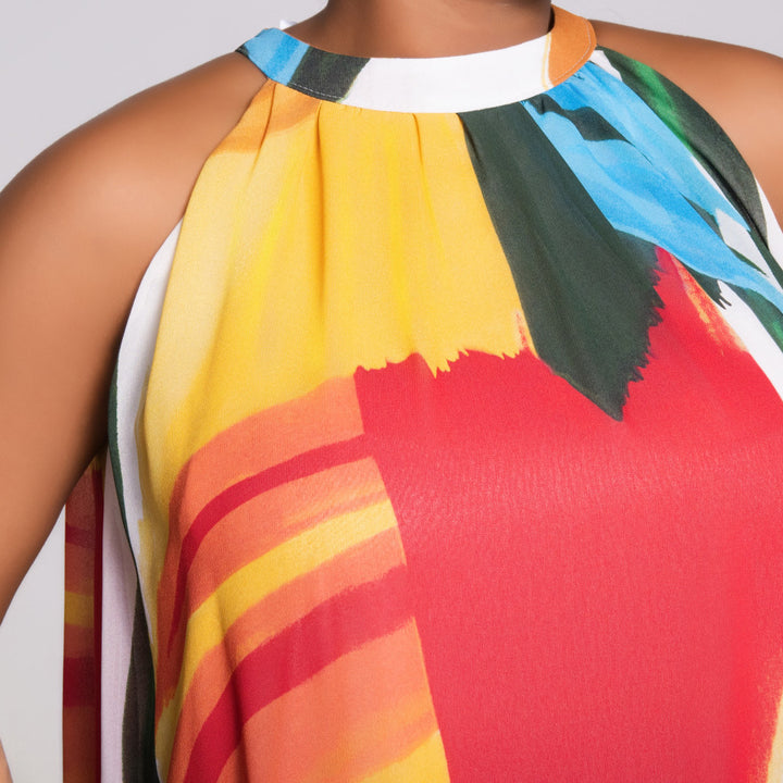 Printed Silky Chiffon Dress