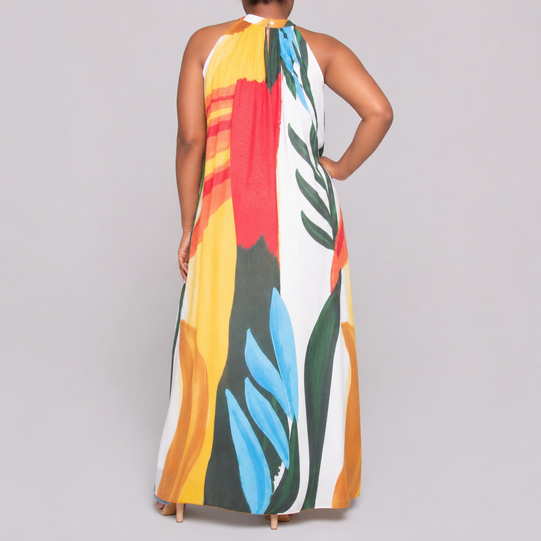 Printed Silky Chiffon Dress