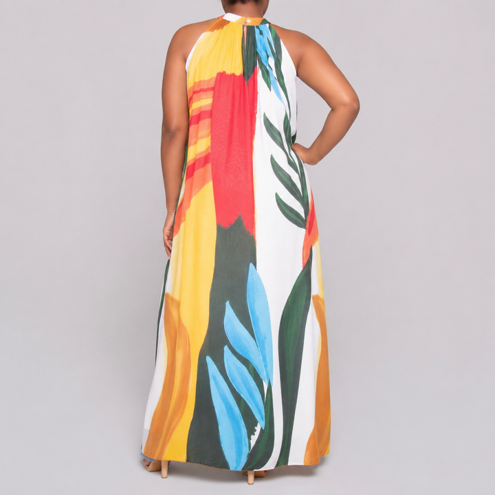 Printed Silky Chiffon Dress