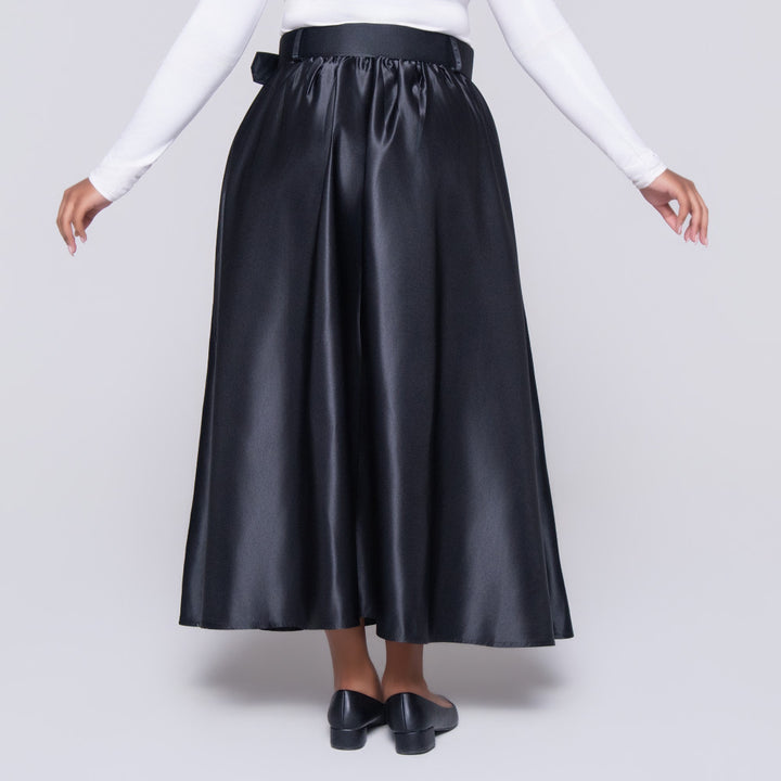 Black Satin Skirt