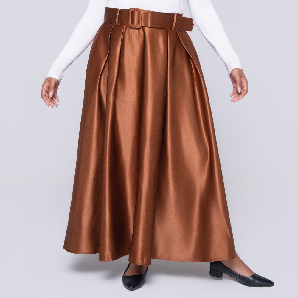 Bronze Satin Skirt