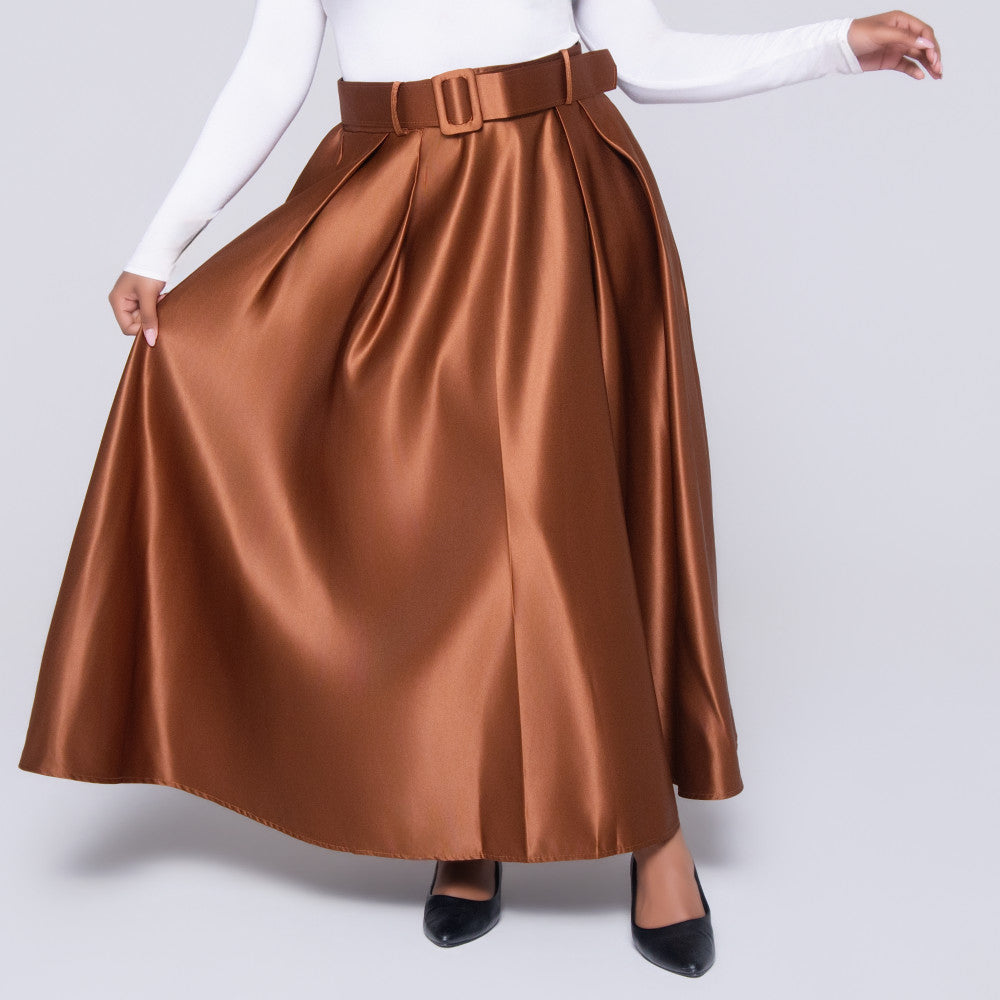 Bronze Satin Skirt