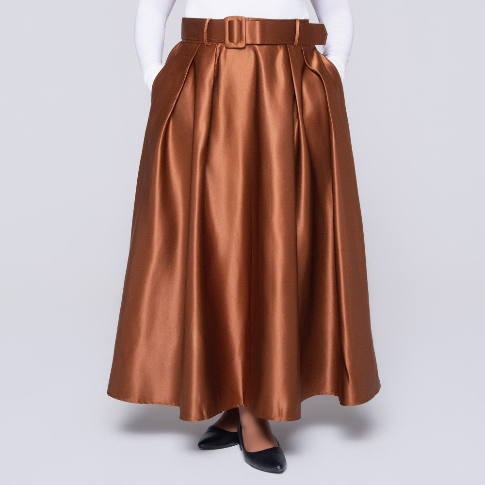 Bronze Satin Skirt