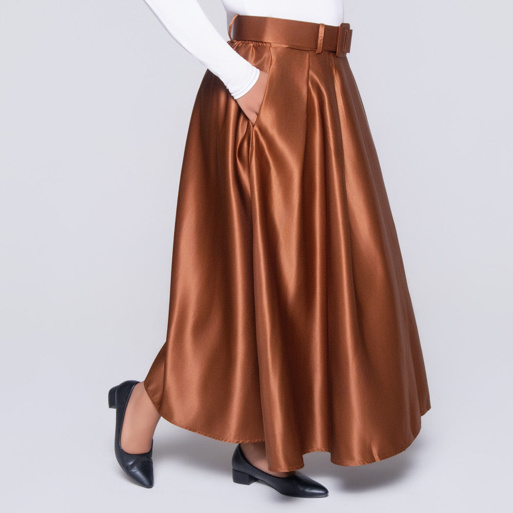 Bronze Satin Skirt