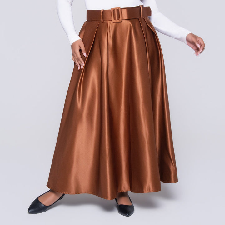 Bronze Satin Skirt