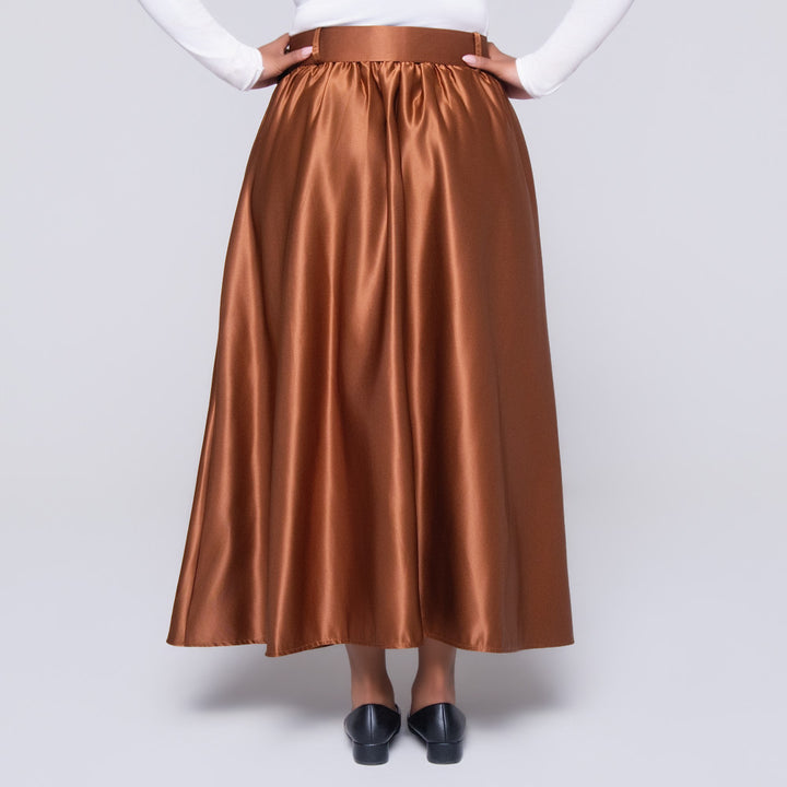 Bronze Satin Skirt