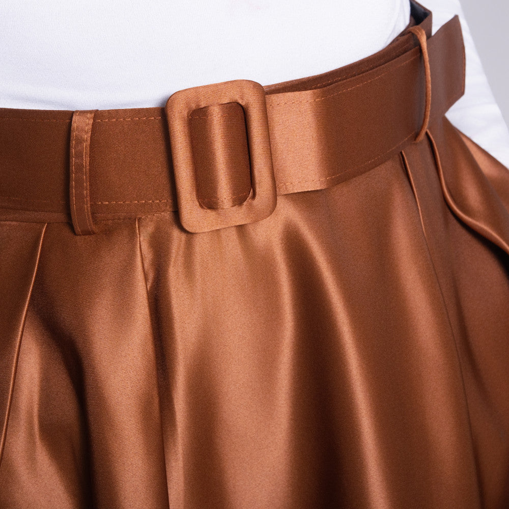 Bronze Satin Skirt