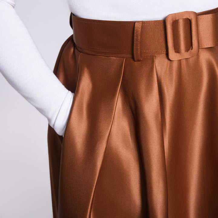 Bronze Satin Skirt