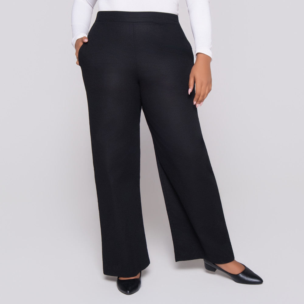 Black Ramie Pants