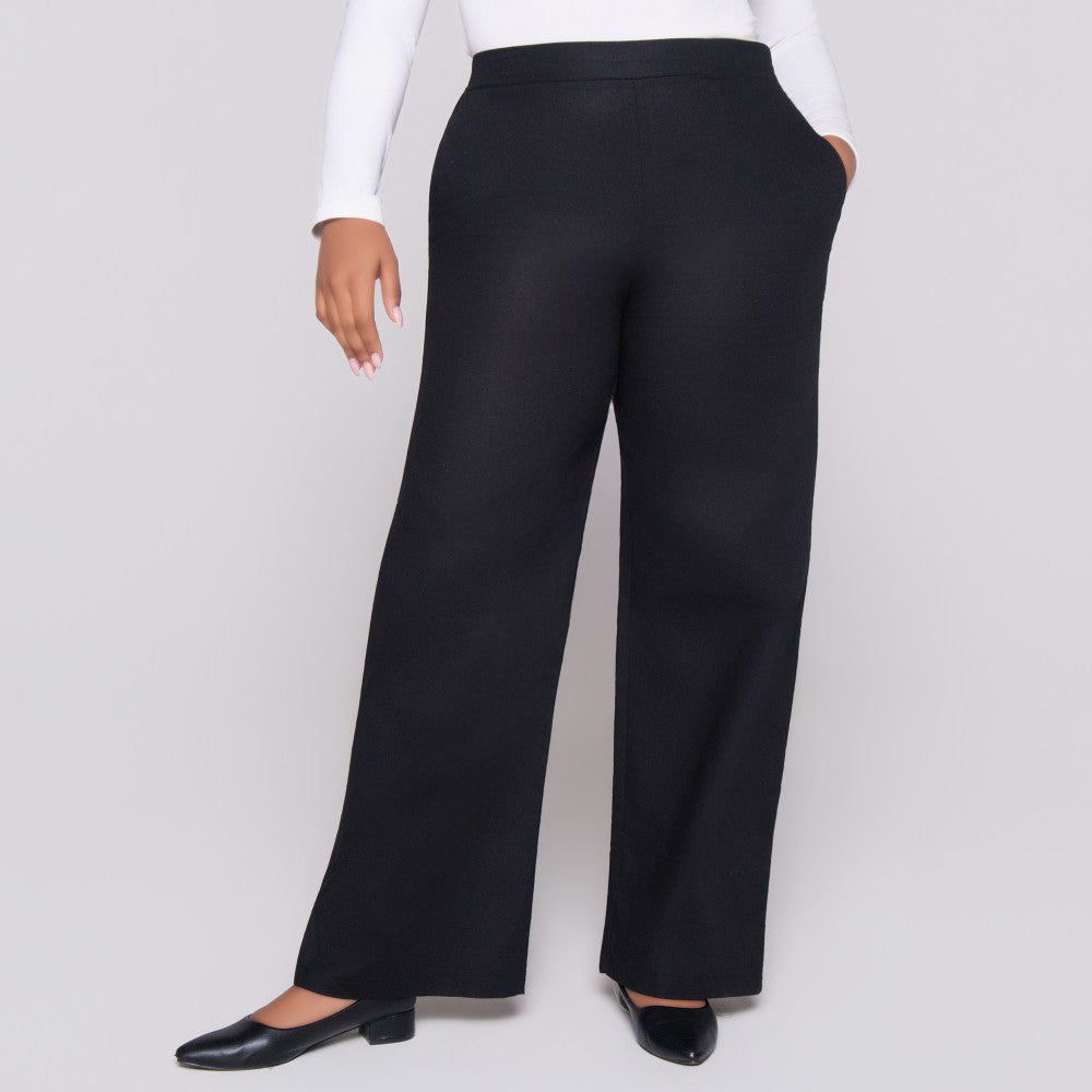 Black Ramie Pants