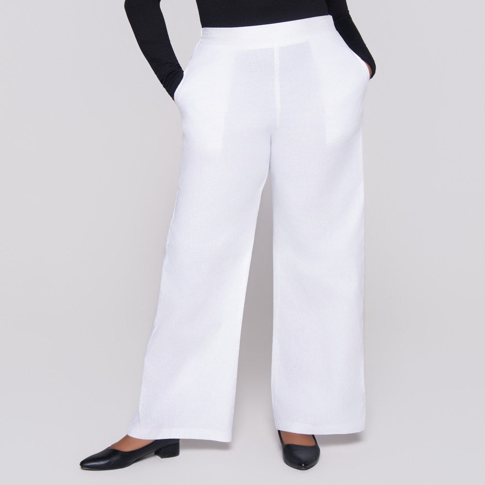 White Ramie Pants
